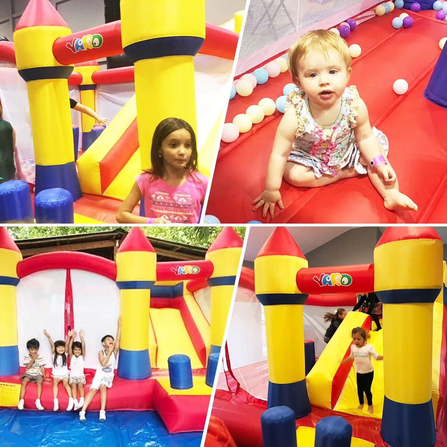 YARD Bounce House with Slide Commercial Bouncy Castle for Age 8-12 Inflatable Bounce House with Blower for Outdoor Party
