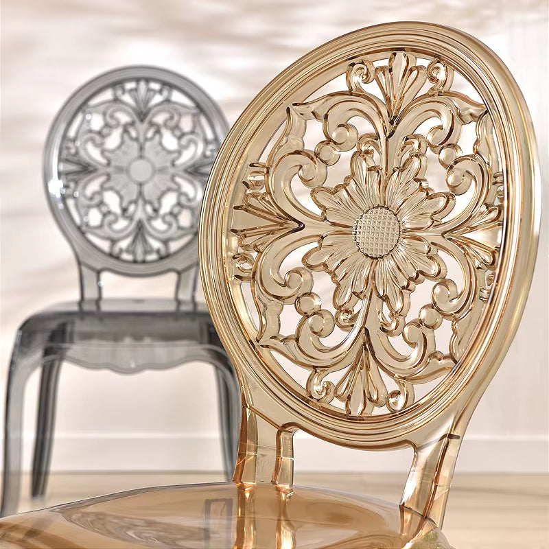 Acrylic Crystal Chair Milk Tea Shop Cafe Back Chair Transparent Light Luxury Balcony Hotel Banquet Auditorium