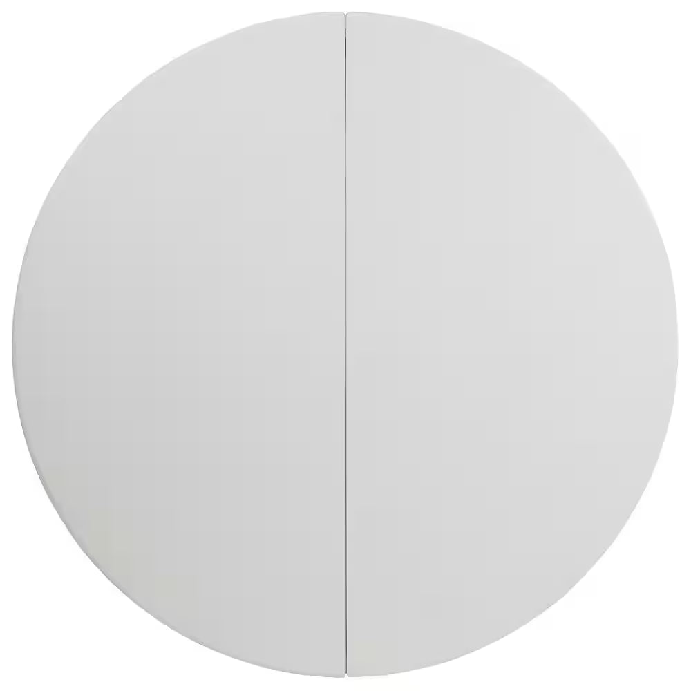Scarborough 60.5 In. L round Granite White Plastic Top with Carrying Handle Bi-Fold Folding Banquet Tables