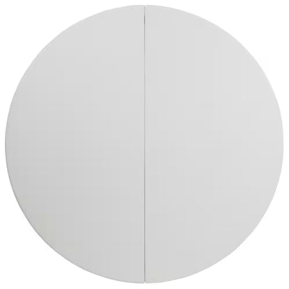Scarborough 60.5 In. L round Granite White Plastic Top with Carrying Handle Bi-Fold Folding Banquet Tables