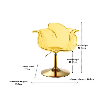 French Style Luxury Acrylic High Chair, Transparent Adjustable Island Platform Chair, High Stool, Coffee Shop Bar Chair