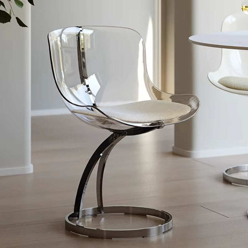 Furniture Nordic Transparent Acrylic Dining Chairs,Home Living Room Backrest Lounge Chairs,Bedroom Desks,Stool,Makeup Stools