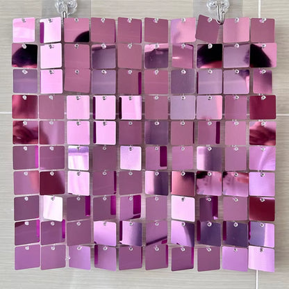 90X180Cm Shimmer Wall Backdrop 18Pcs Iridescent Silver Sequin Shimer Wall Panels for Birthday Party Wedding Marriage Decorations