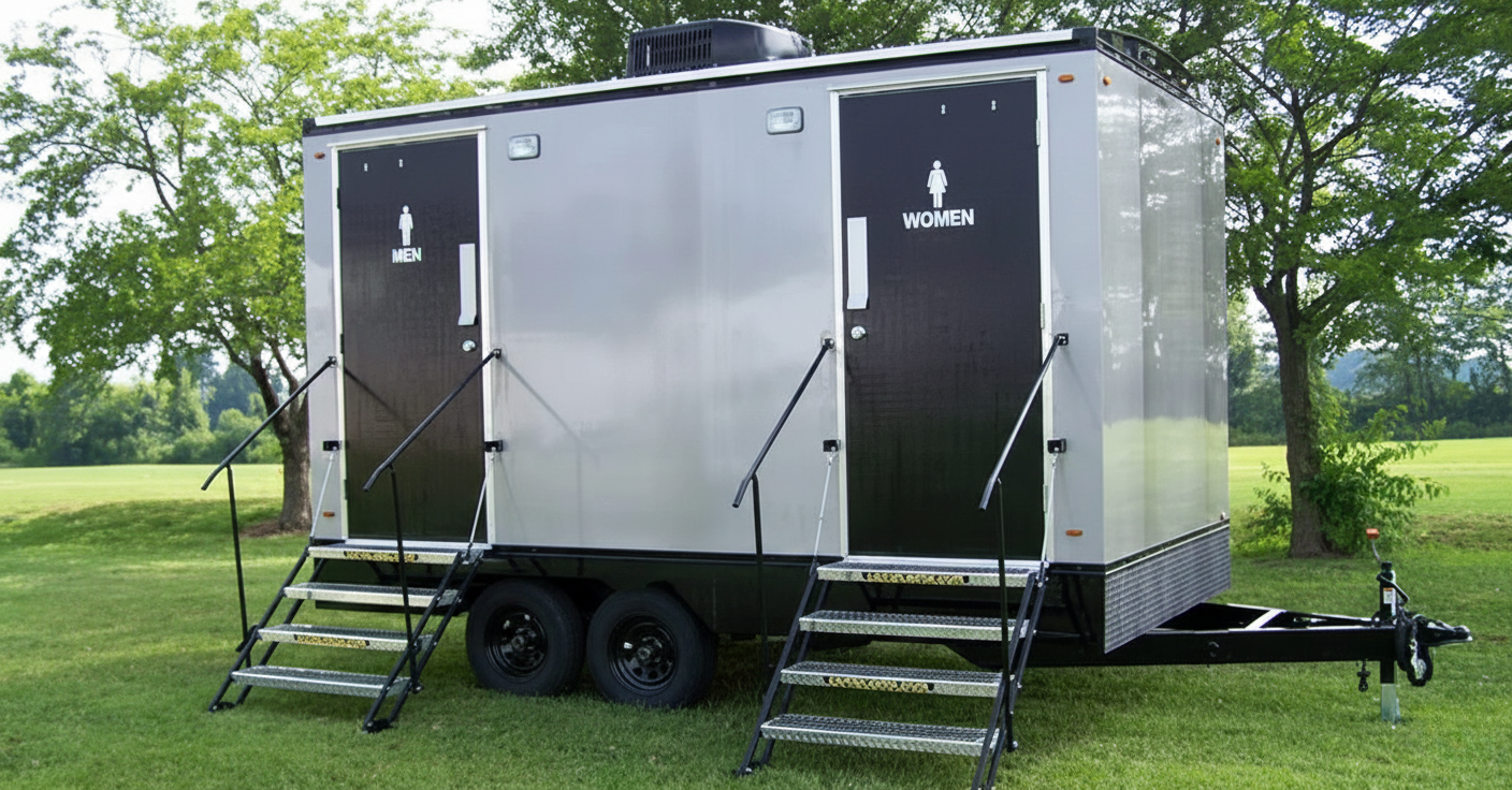 Portable Prefab Outdoor Restroom & Shower Trailer – Mobile Toilet Solution