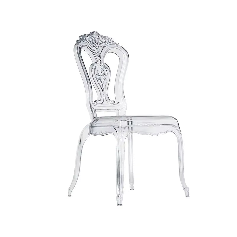 Hotel Banquet Acrylic Transparent Crystal Light Luxury Party Outdoor Stackable Dining Chairs