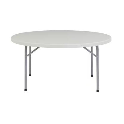 60 In. Grey Plastic round Folding Banquet Table