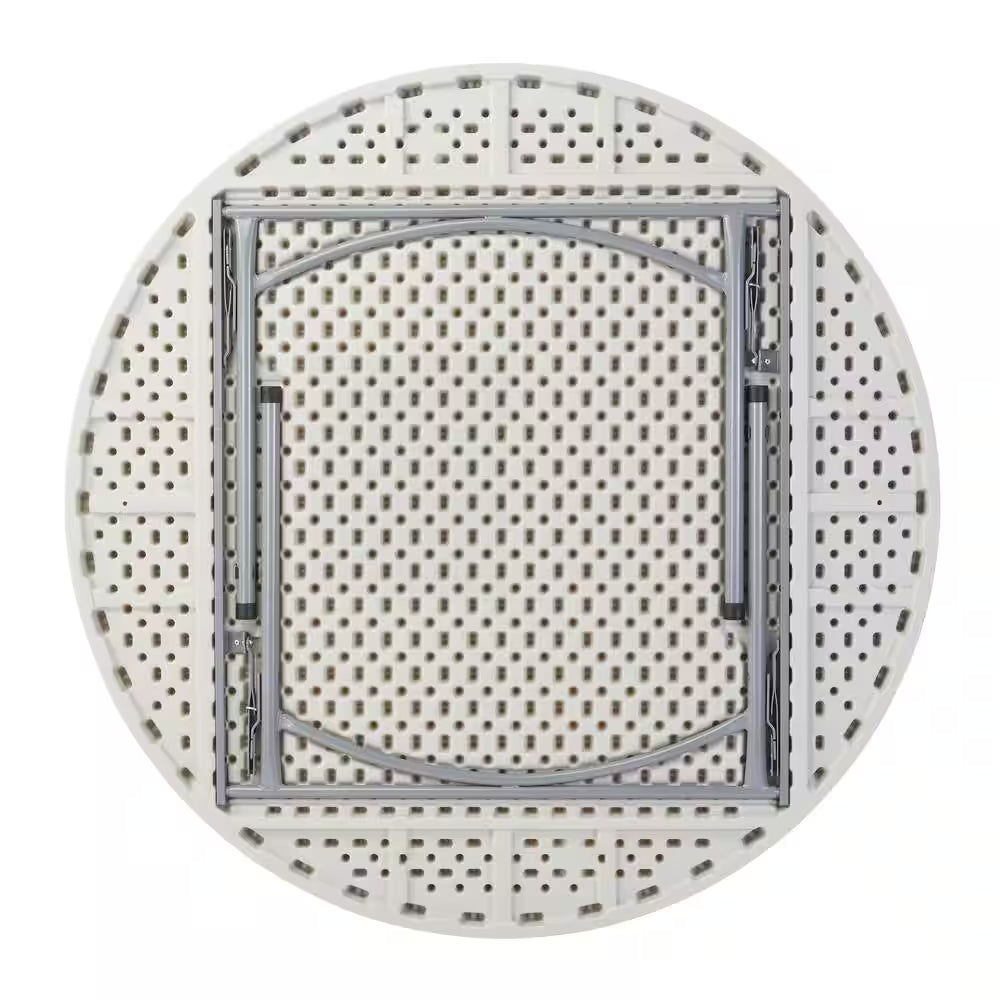 60 In. Grey Plastic round Folding Banquet Table