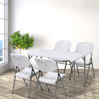 4 Foot Folding Table White