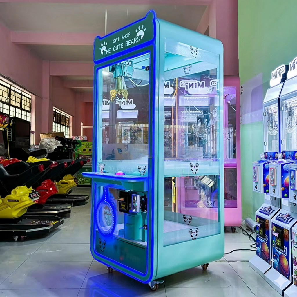 Doll Park Mini Crane Claw Machine(4-Player Stack)  – Coin Operated