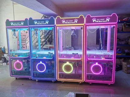 Hot Selling Mutli-Colors Coin Operated Arcade Game Claw Amusement Machine Metal Doll Claw Crane Game Machine Toy Claw Machine
