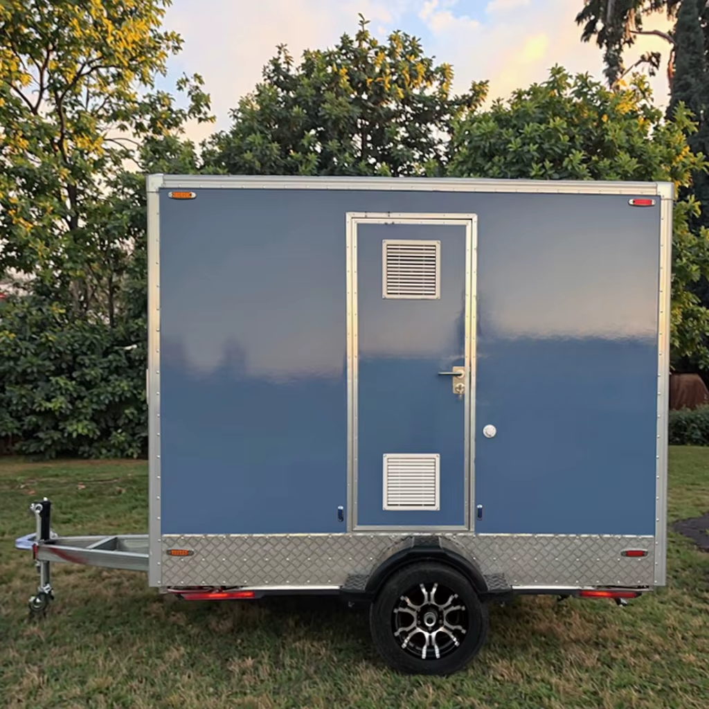 Modern Luxury Portable Wedding Toilet Trailer – Durable Steel Mobile Restroom