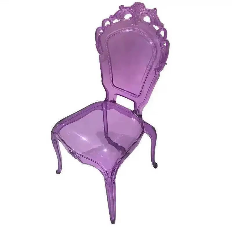 Transparent Simple Dining Chairs Creative Kitchen Furniture Household Acrylic Crystal Dining Chair Designer Palace Style Stool H