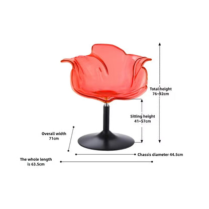 French Style Luxury Acrylic High Chair, Transparent Adjustable Island Platform Chair, High Stool, Coffee Shop Bar Chair