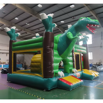 5×4M Dinosaur Jungle Inflatable Bouncy House with Slide