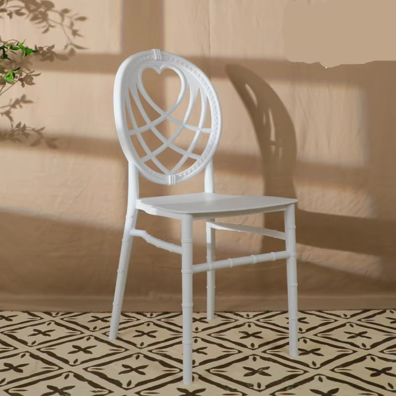 Plastic Chair Wedding Banquet Hotel Outdoor Bamboo White Gold Modern Simple Dining Chair Wholesale