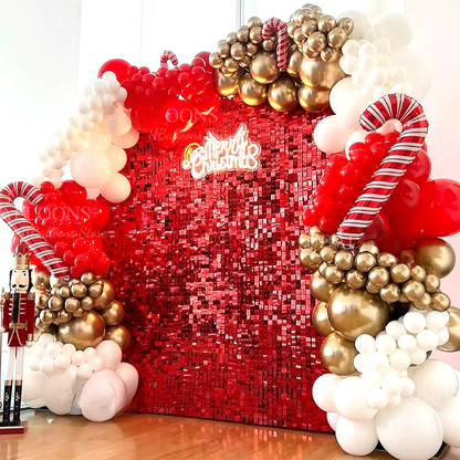 Red Shimmer Sequin Backdrop Wall Panels