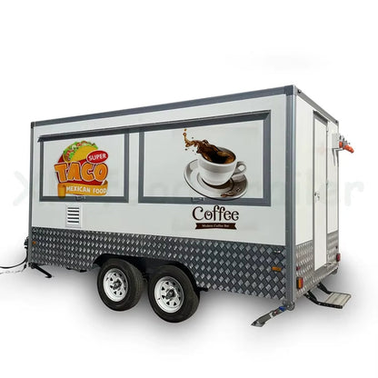 USA Approved Food Truck Trailer Full Kitchen Equipment Heavy Duty Chassis NSF Certified Layout for Fast Food Coffee Ice Cream
