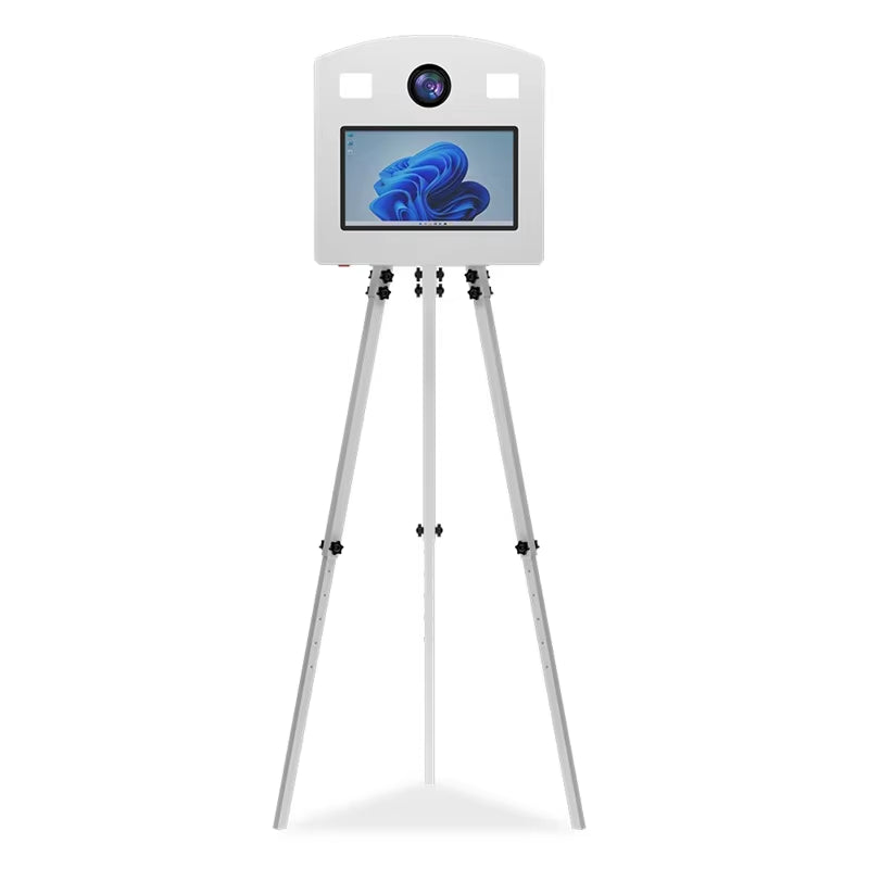 Photo Booth with 15.6-Inch Touchscreen, Portable Selfie Tripod and DSLR Camera for Wedding Event Rental