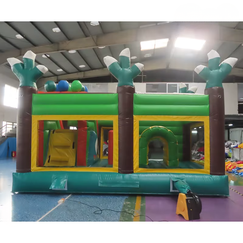 5×4M Dinosaur Jungle Inflatable Bouncy House with Slide