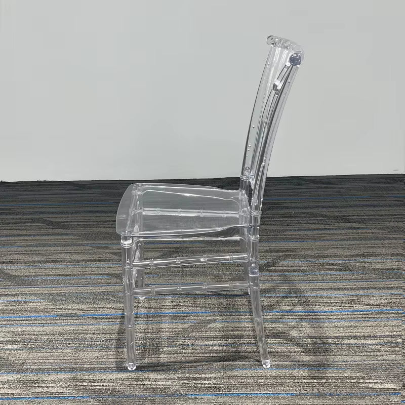 Wedding Banquet Hall Dining Chair Acrylic Crystal Chair Hotel Outdoor Activities Wedding Resin Transparent Bamboo Chair Integrat