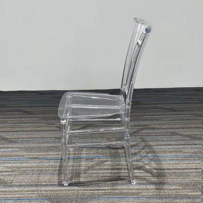 Wedding Banquet Hall Dining Chair Acrylic Crystal Chair Hotel Outdoor Activities Wedding Resin Transparent Bamboo Chair Integrat