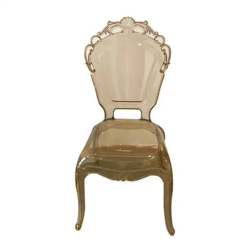 Transparent Simple Dining Chairs Creative Kitchen Furniture Household Acrylic Crystal Dining Chair Designer Palace Style Stool H