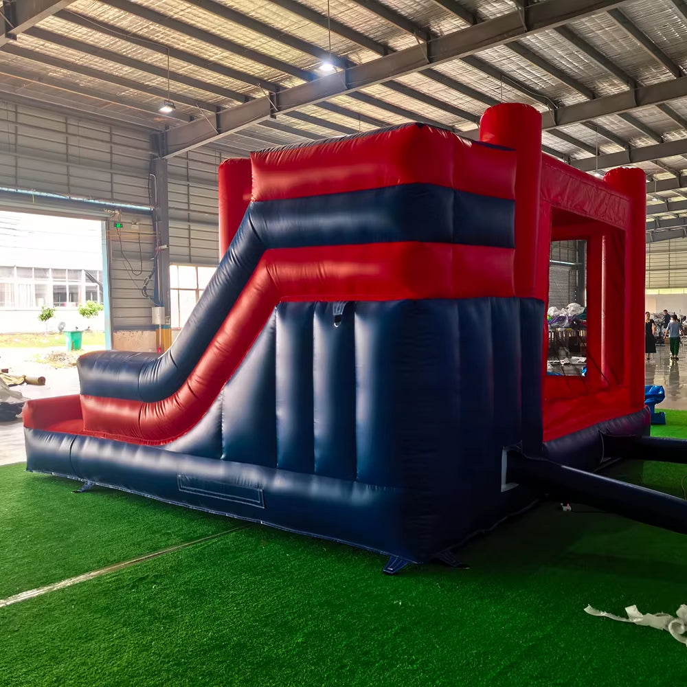 Custom Inflatable Bouncer Kids Bouncy House with Slide Combo Comic Bounce House Jump Castle with Air Blower for Outdoor Party
