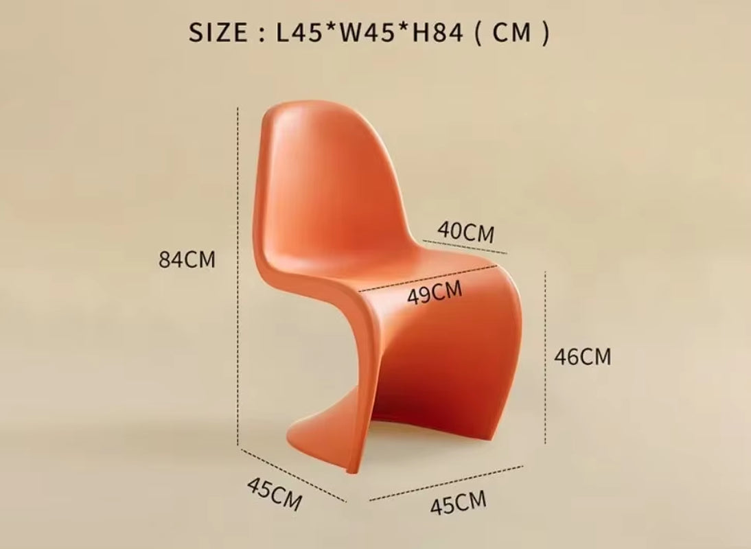 Elegant Clear Plastic Chair with Acrylic Backrest for Living Room Dining Stylish S Shaped Transparent Plastic Dining Stool