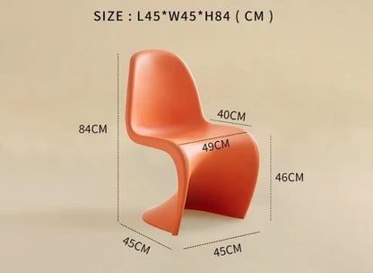 Elegant Clear Plastic Chair with Acrylic Backrest for Living Room Dining Stylish S Shaped Transparent Plastic Dining Stool