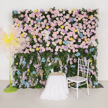 5D Romantic Flower Wall Wedding Backdrop Birthday Party Decoration Banquet Live Streaming Background Home Floral Decor