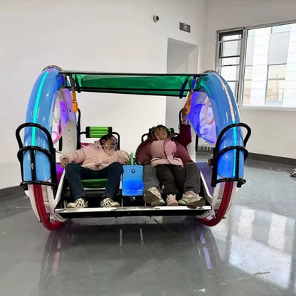 Double Occupancy PVC Music Bar Car Roller Coaster Indoor and Outdoor Use Children'S Night Market Amusement Equipment