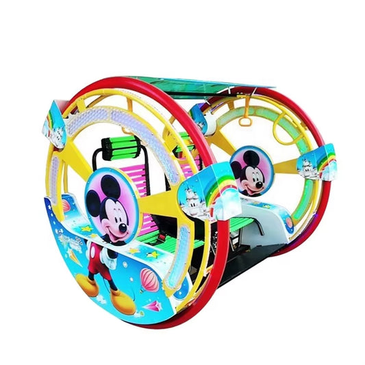 2025 New Amusement Game Machine Park Rides New 360 Degree Rolling Electric Swing Happy Car on Sale