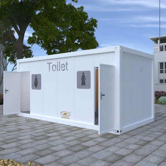 Portable Prefabricated Mobile Toilet Cabin / Movable Container Toilet