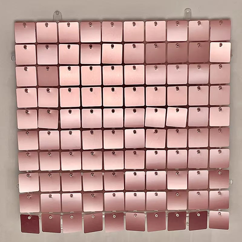 12/16/18/24PCS Shimmer Wall Backdrops Silvery Square Sequin Wall Panel Backdrops Party Backdrops for Wedding Birthday Decor