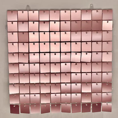 12/16/18/24PCS Shimmer Wall Backdrops Silvery Square Sequin Wall Panel Backdrops Party Backdrops for Wedding Birthday Decor