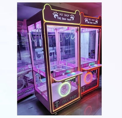 Hot Selling Mutli-Colors Coin Operated Arcade Game Claw Amusement Machine Metal Doll Claw Crane Game Machine Toy Claw Machine