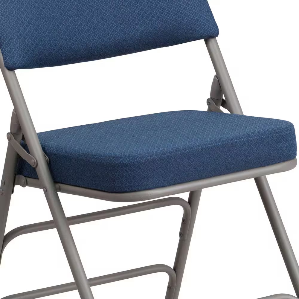 Navy Metal Folding Chair (2-Pack)
