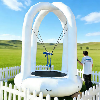 Outdoor Commercial Blow up Kids Bungee Jumping Trampoline for Events Rental Inflatable Bungee Outdoor Inflatable Trampoline Hot