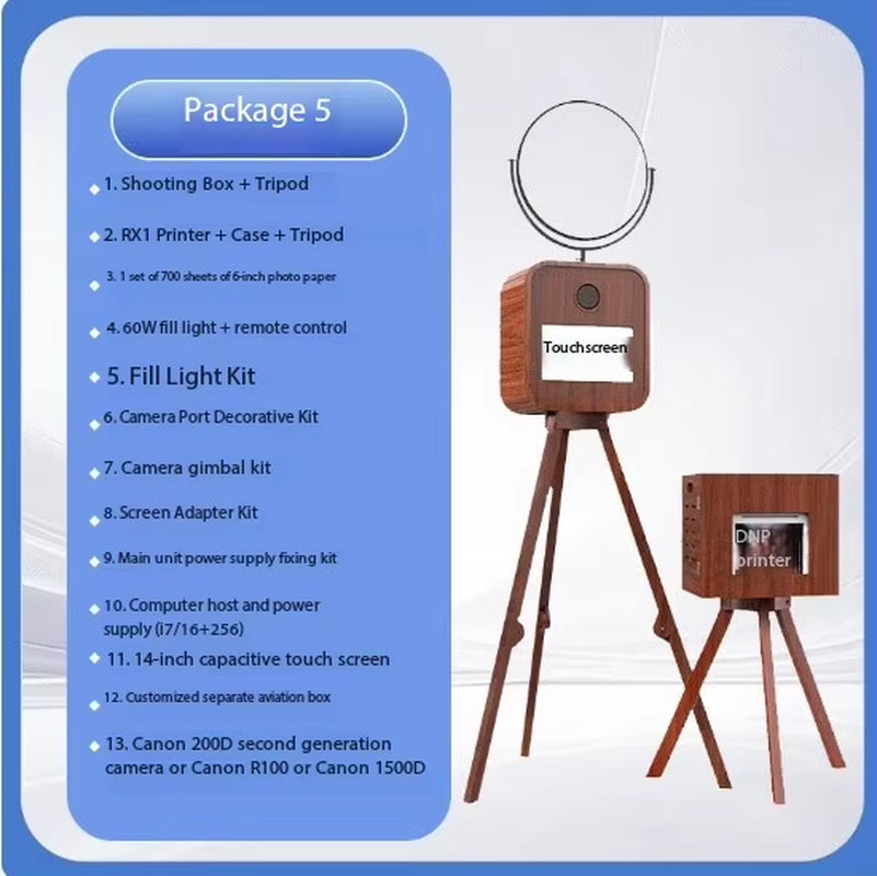 Studio Interactive Camera, Wedding Corporate Event, Self-Service Photo Booth, Retro Style
