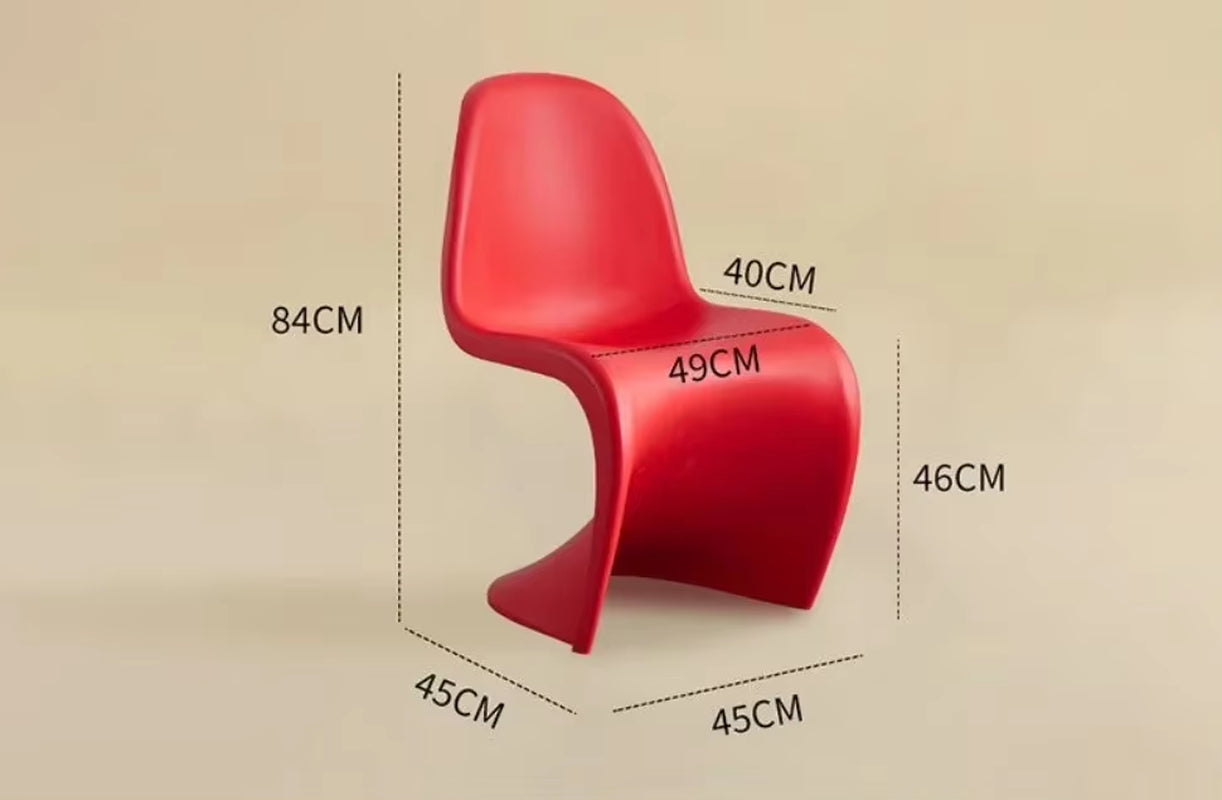 Elegant Clear Plastic Chair with Acrylic Backrest for Living Room Dining Stylish S Shaped Transparent Plastic Dining Stool