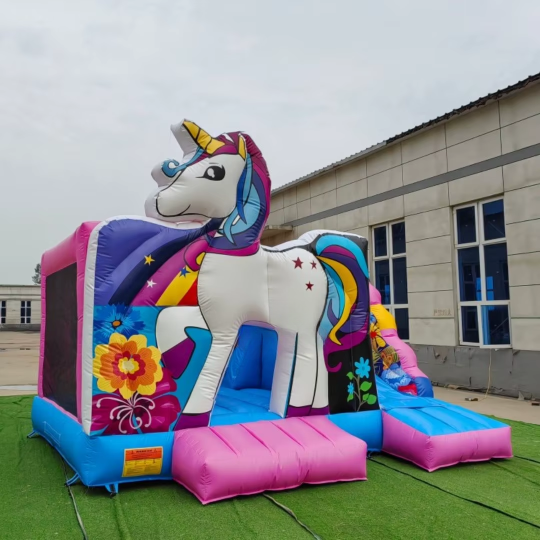 Cartoon Theme Unicorn Inflatable Bouncy House