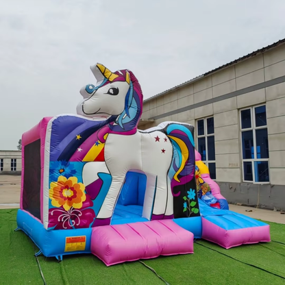 Cartoon Theme Unicorn Inflatable Bouncy House