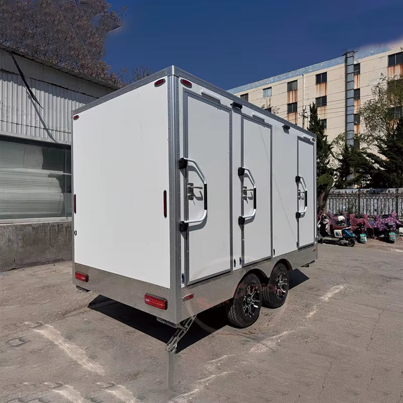 Mobile Outdoor Luxury Portable Bathrooms Toilet Trailer Portable Restrooms Camping Caravan Toilet Trailer for Sale