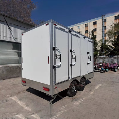 Mobile Outdoor Luxury Portable Bathrooms Toilet Trailer Portable Restrooms Camping Caravan Toilet Trailer for Sale