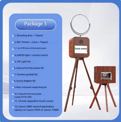 Studio Interactive Camera, Wedding Corporate Event, Self-Service Photo Booth, Retro Style